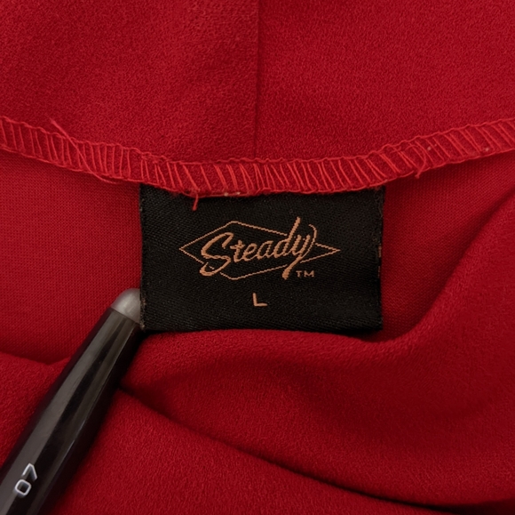 Cherry Red Off The Shoulder Top - Picture 5 of 6